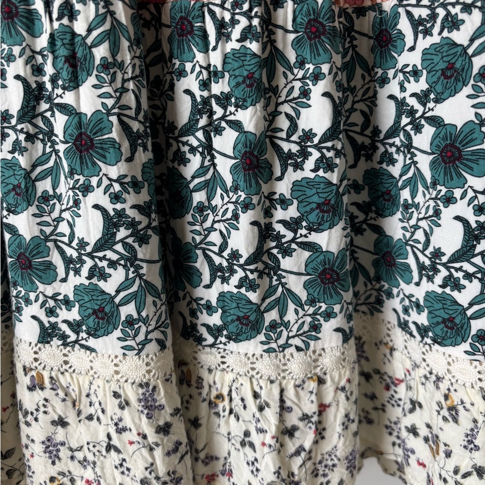 Grace & Lace Tiered Floral Dress - Beige, Teal, Pink - Picture 7 of 7